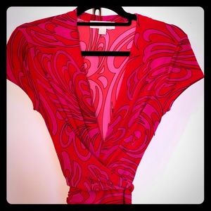 Michael Kors High-Low Faux Wrap Dress